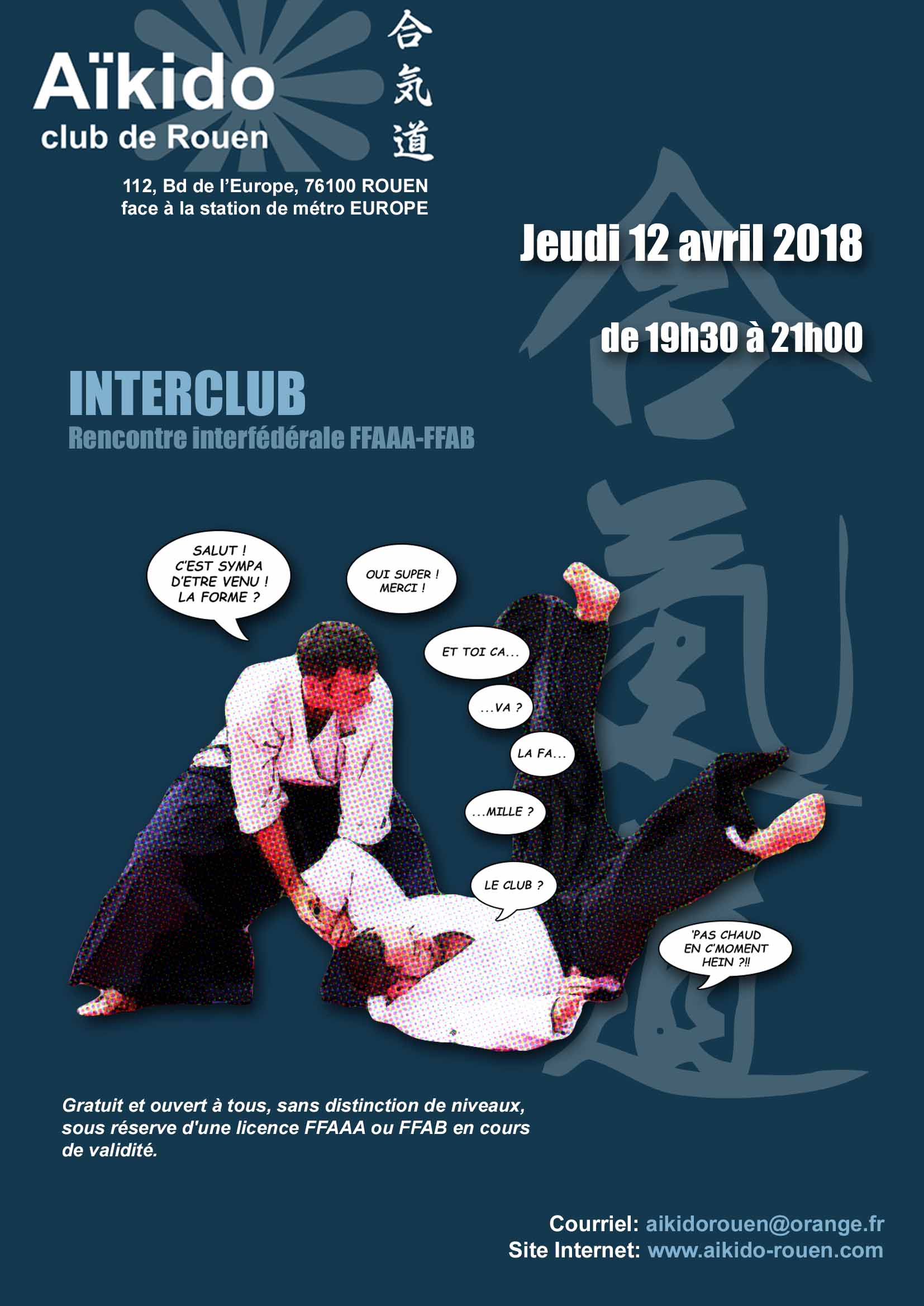 Interclub à Rouen jeudi 12 avril