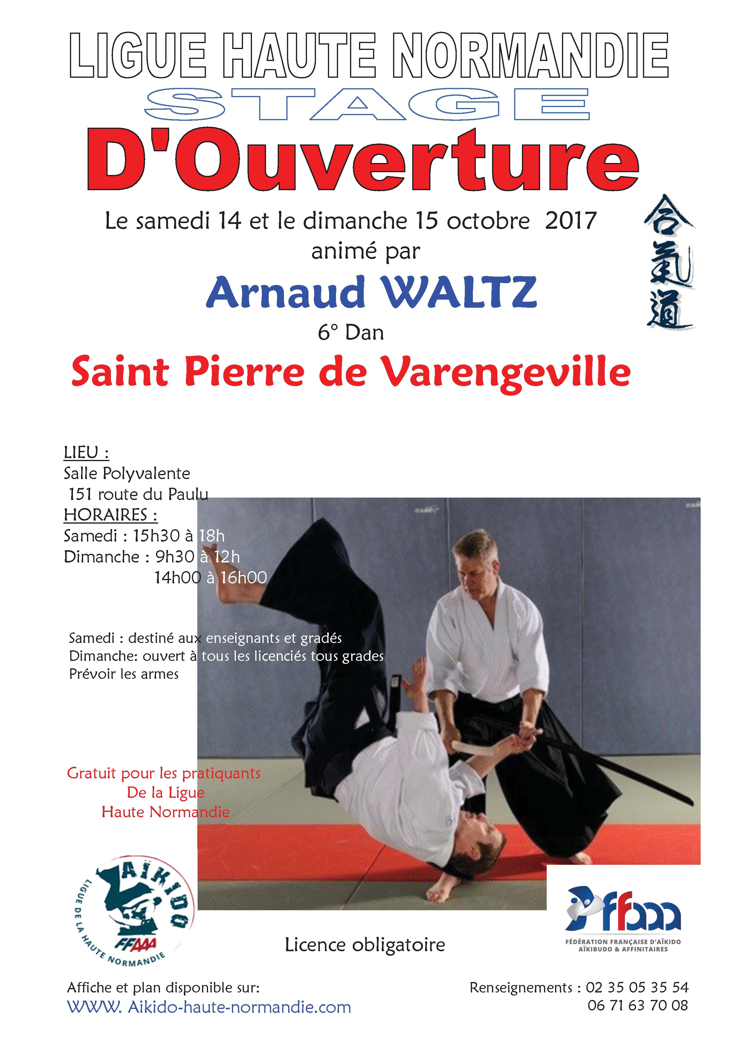 Stage d'ouverture avec Arnaud Waltz