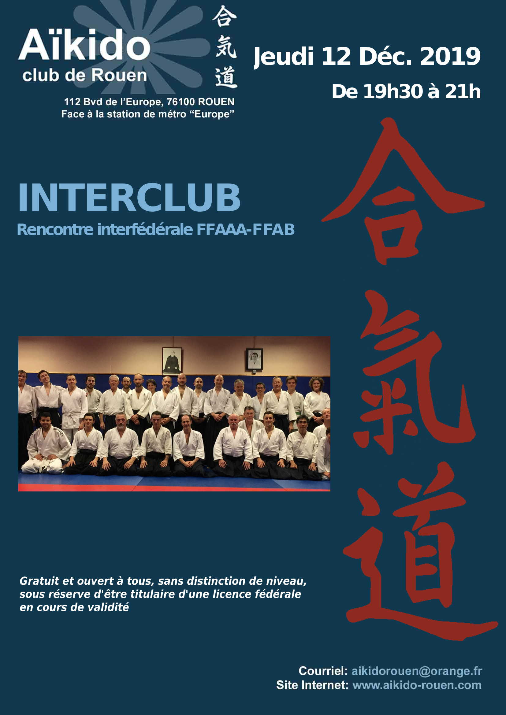 Interclub avec la FFAB le 12 Déc 2019