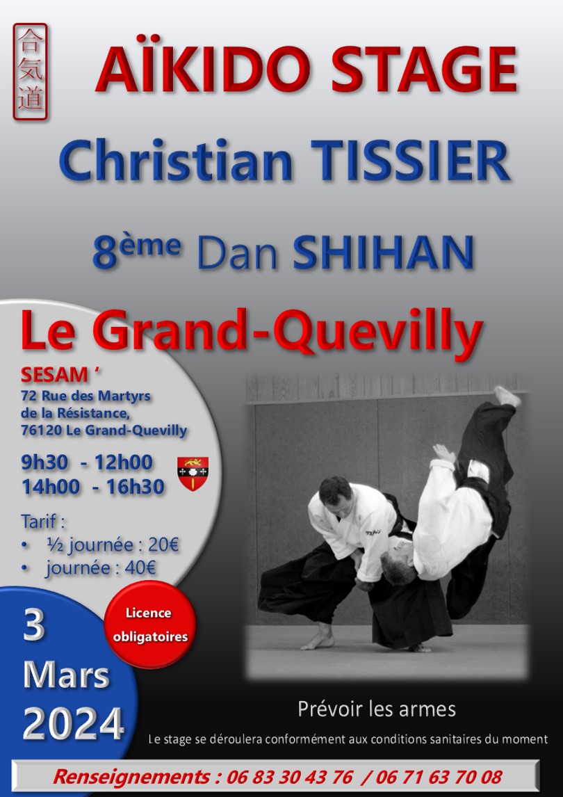 Affiche du stage animé par C. TISSIER le 03/03/2024